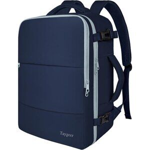 Travel Tea link Blue Backpack for Women Carry On Laptop Bag USB Port TSA Pouch